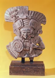Figure of a Warrior in Parade Costume, Zapotec